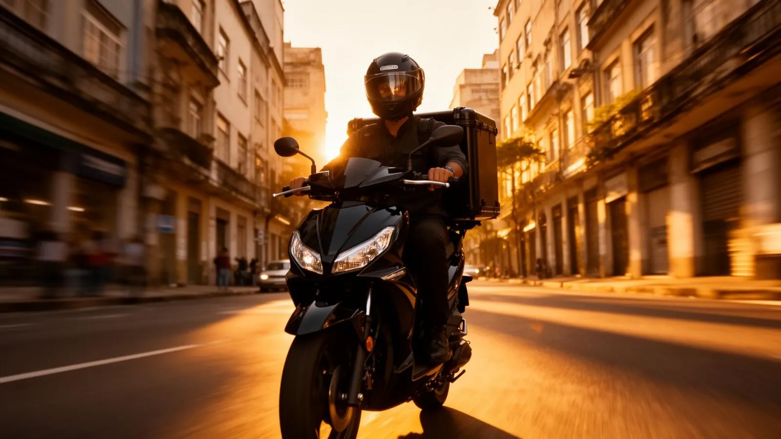 Moto urbana protegida pela Guardian Car